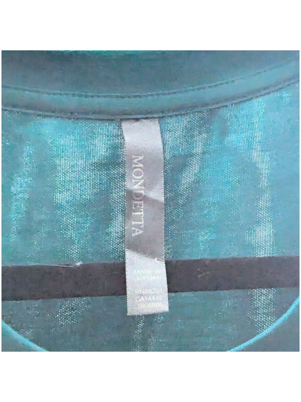 Mondetta Teal Crewneck Sweatshirt Long Sleeve Pullover Size Large - Picture 3 of 3